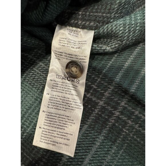 NEW GREEN SKI-DOO LADIES LIFESTYLE PLAID FLANNEL HEAVY OVERSHIRT M $89 - Picture 9 of 11